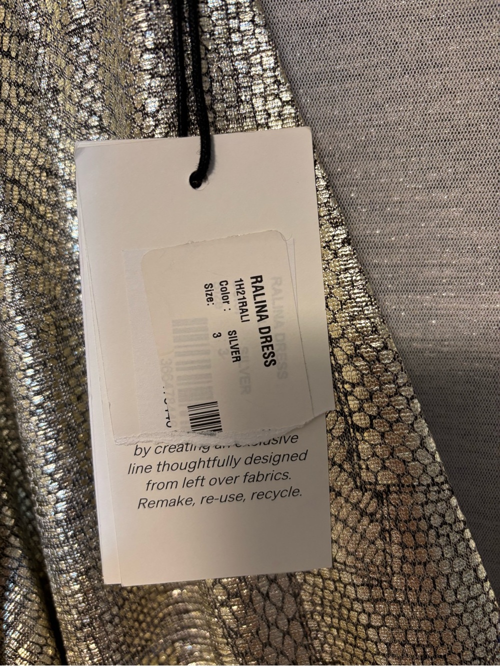 ba&sh Silver Metallic Ralina Mini Dress - Picture 4 of 4